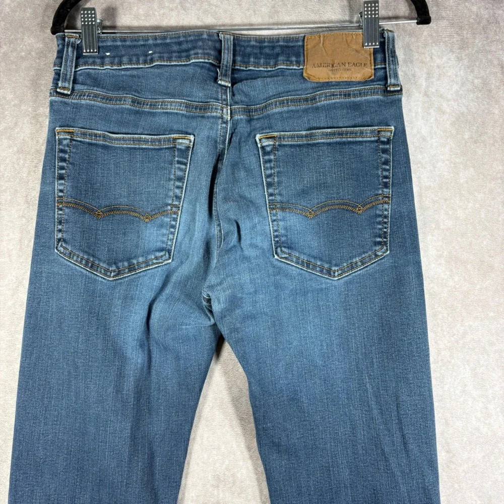 American Eagle Jeans Men 30X34 Blue Original Straight Extreme Flex Stretch Denim